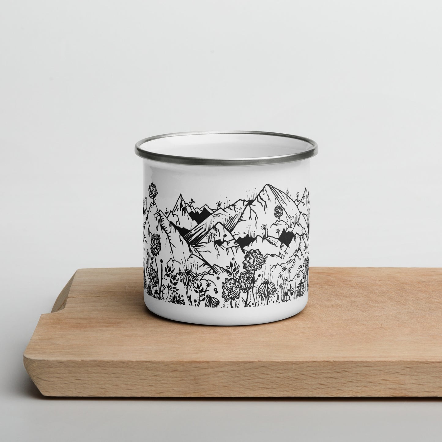 Wildflower Mountains Enamel Mug