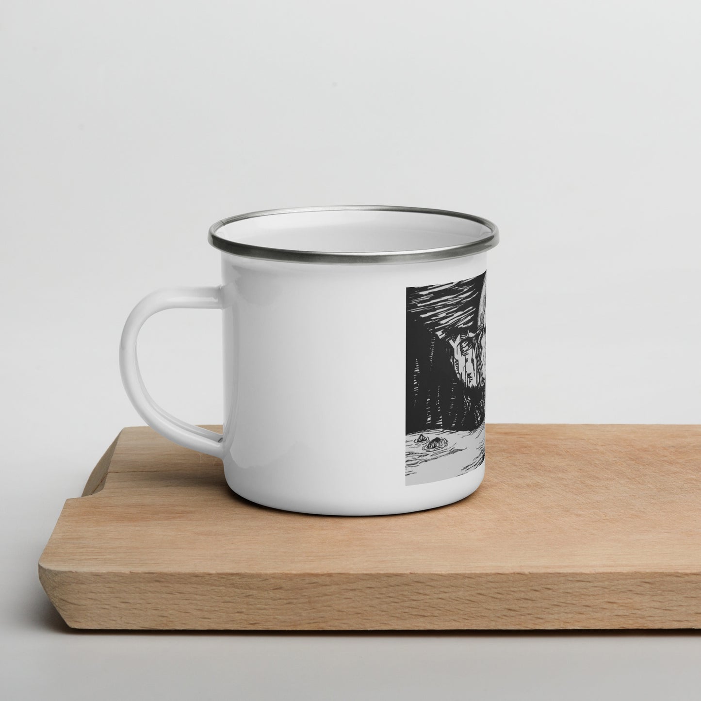 Moonlight Mountains Enamel Mug