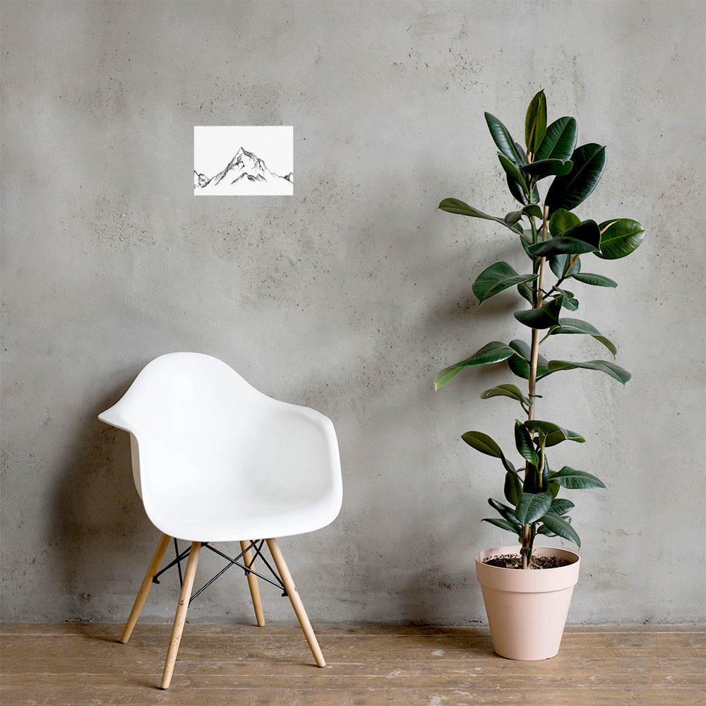 Simple Mountains Matte Poster