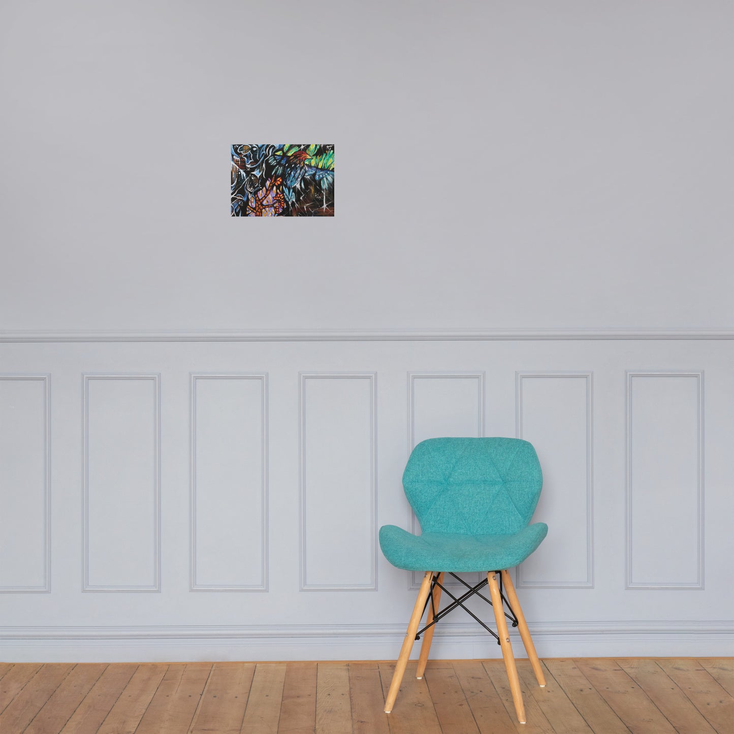 Mosaic Bird Matte Poster