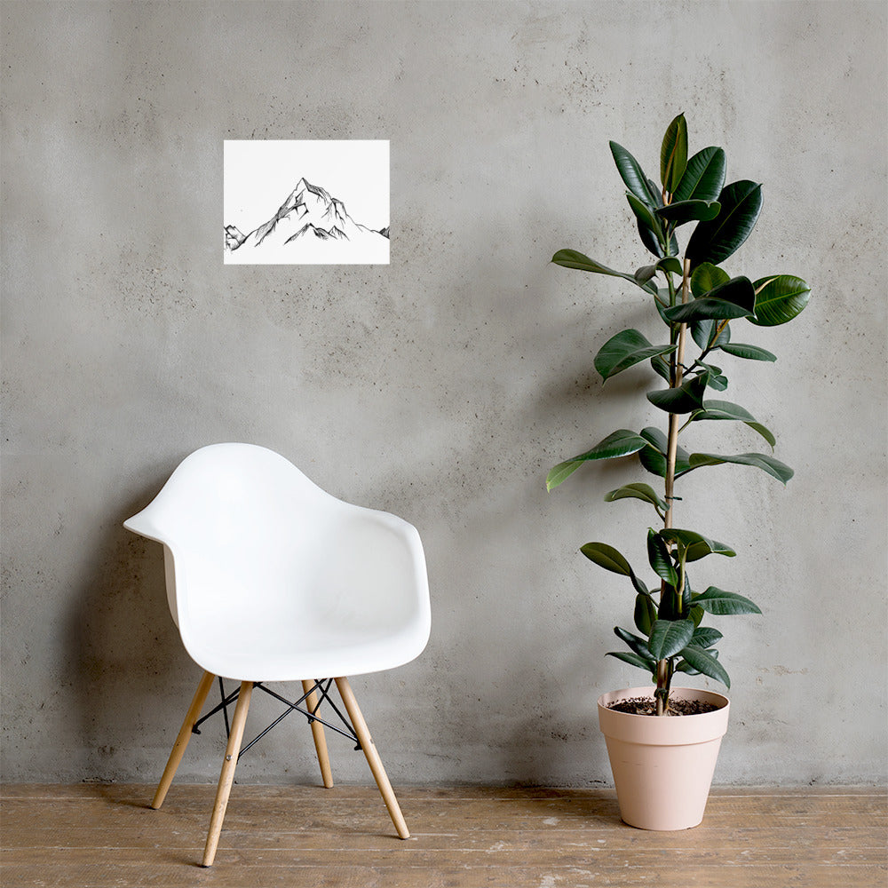 Simple Mountains Matte Poster