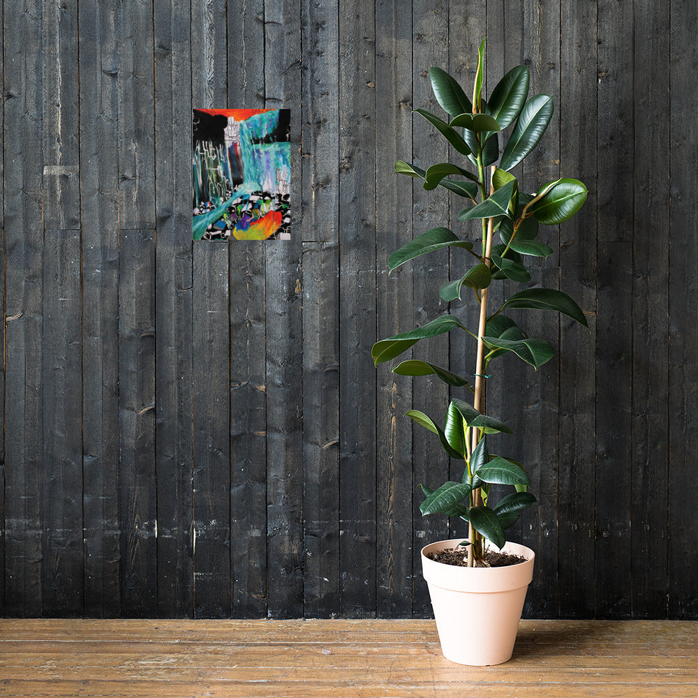 Inspired Waterfall Matte Poster