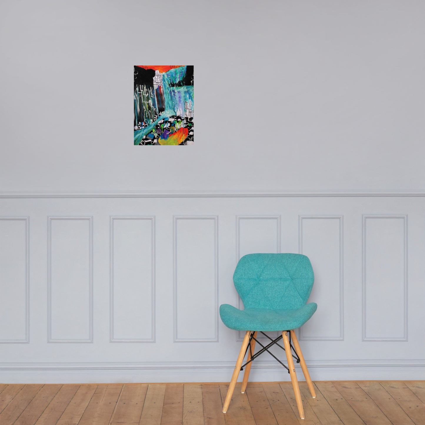 Inspired Waterfall Matte Poster