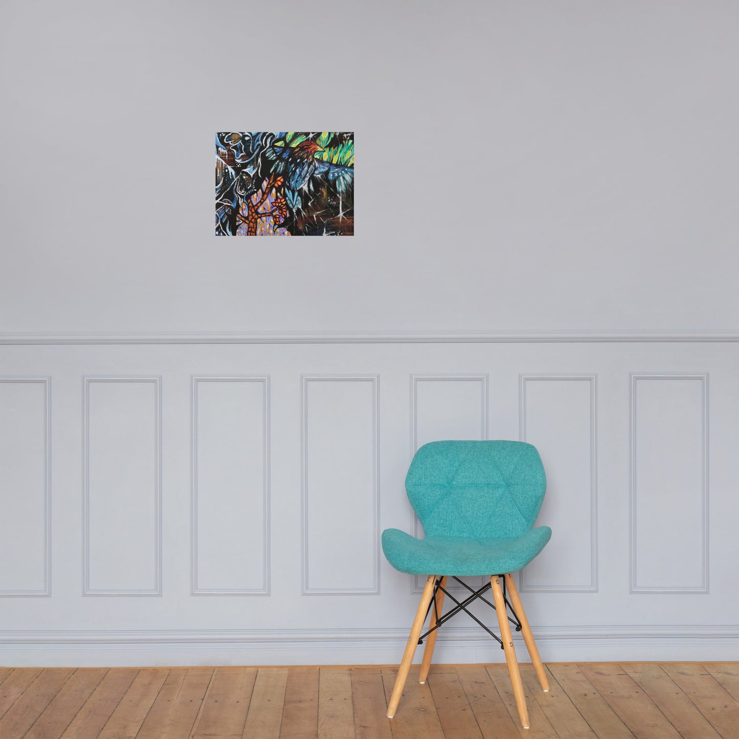 Mosaic Bird Matte Poster