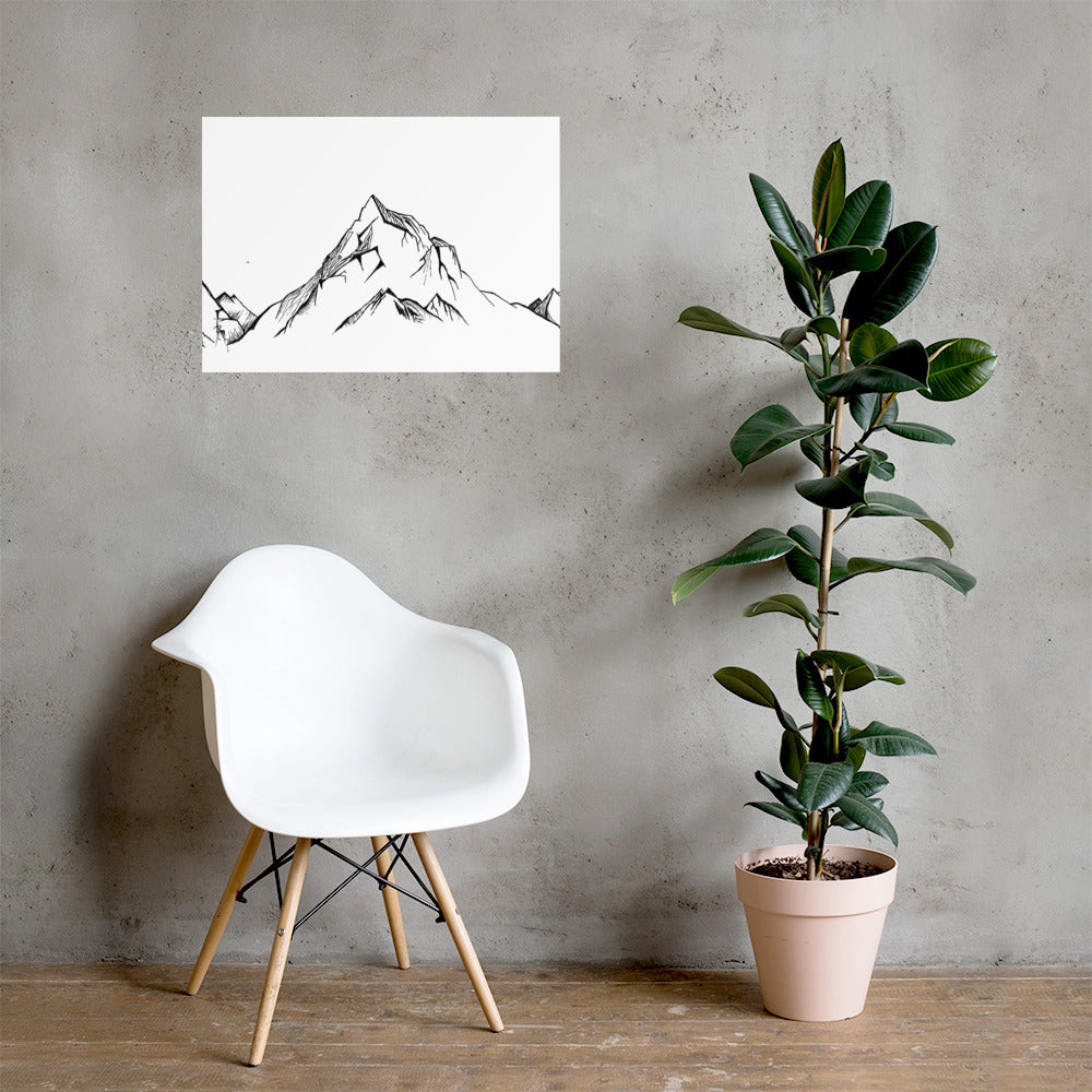 Simple Mountains Matte Poster