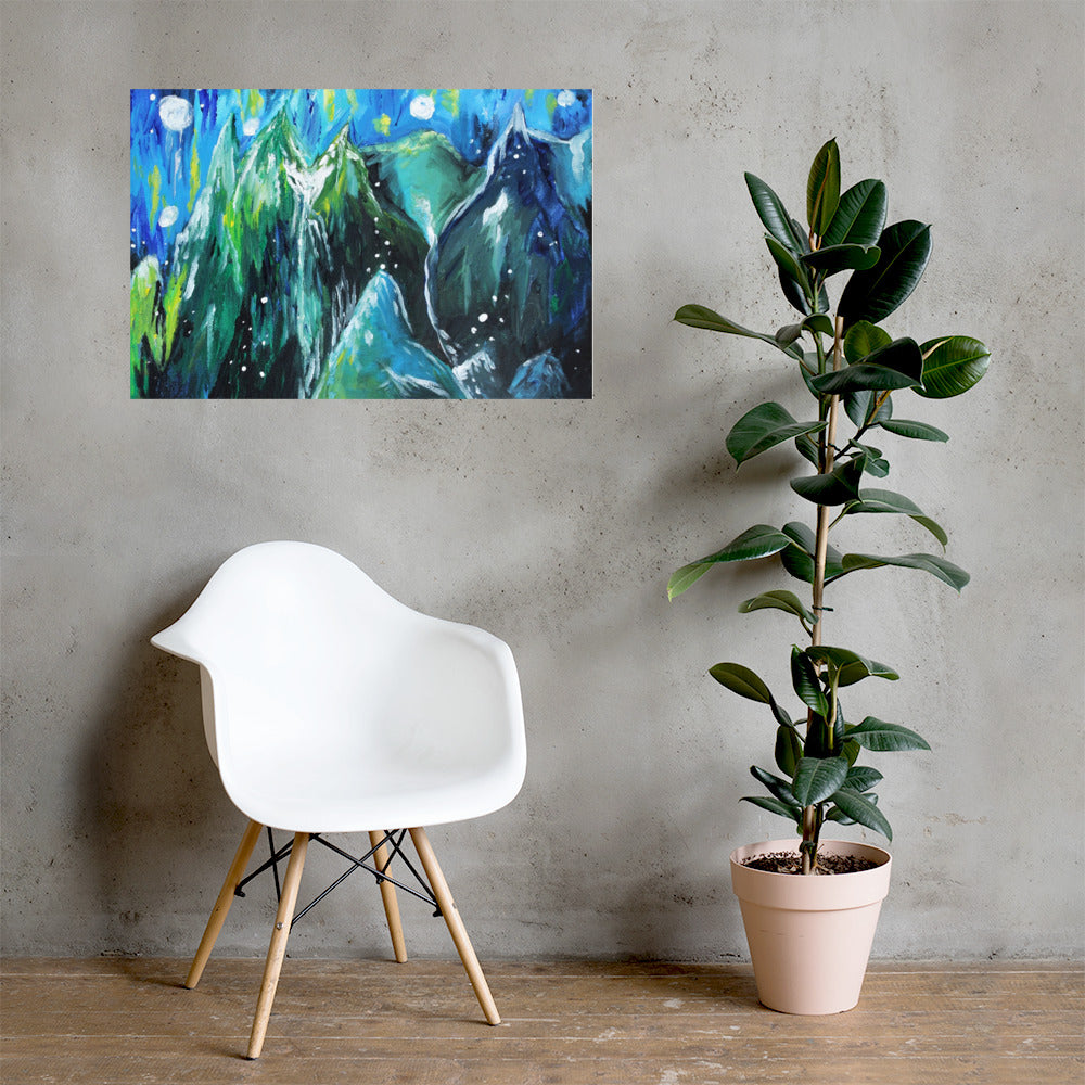 Blue Mountains Matte Poster