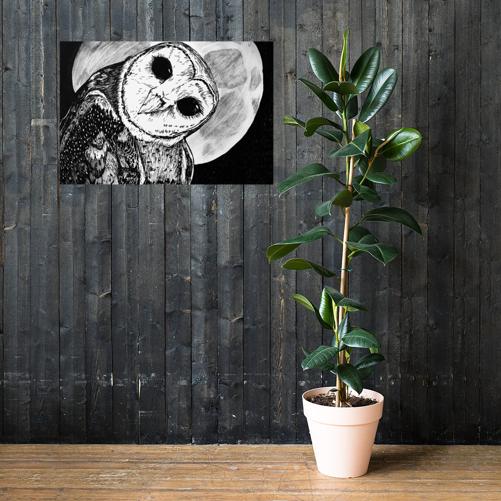Moon Owl Matte Poster