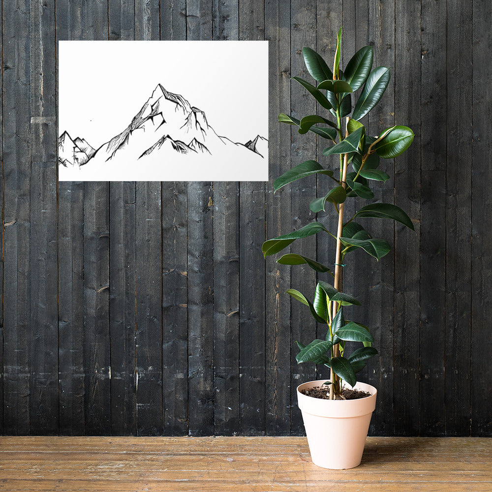 Simple Mountains Matte Poster