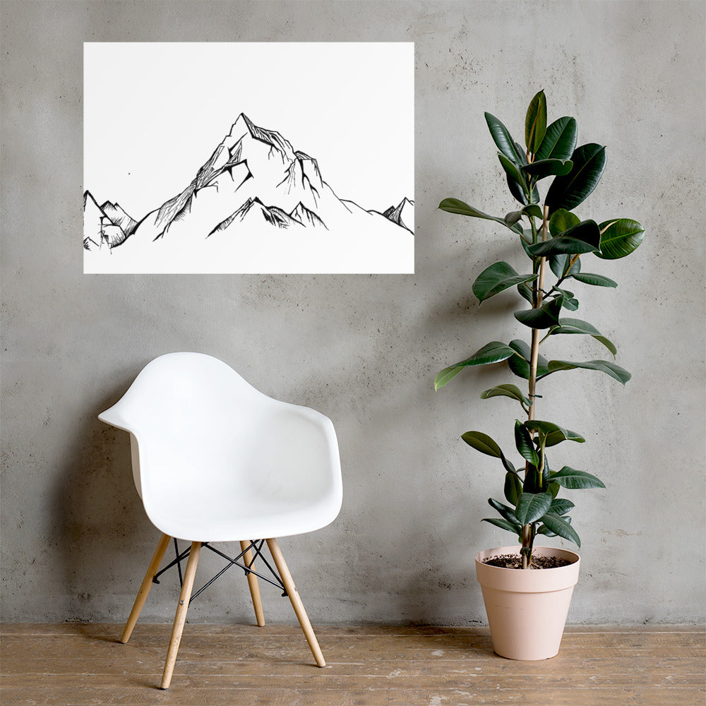 Simple Mountains Matte Poster