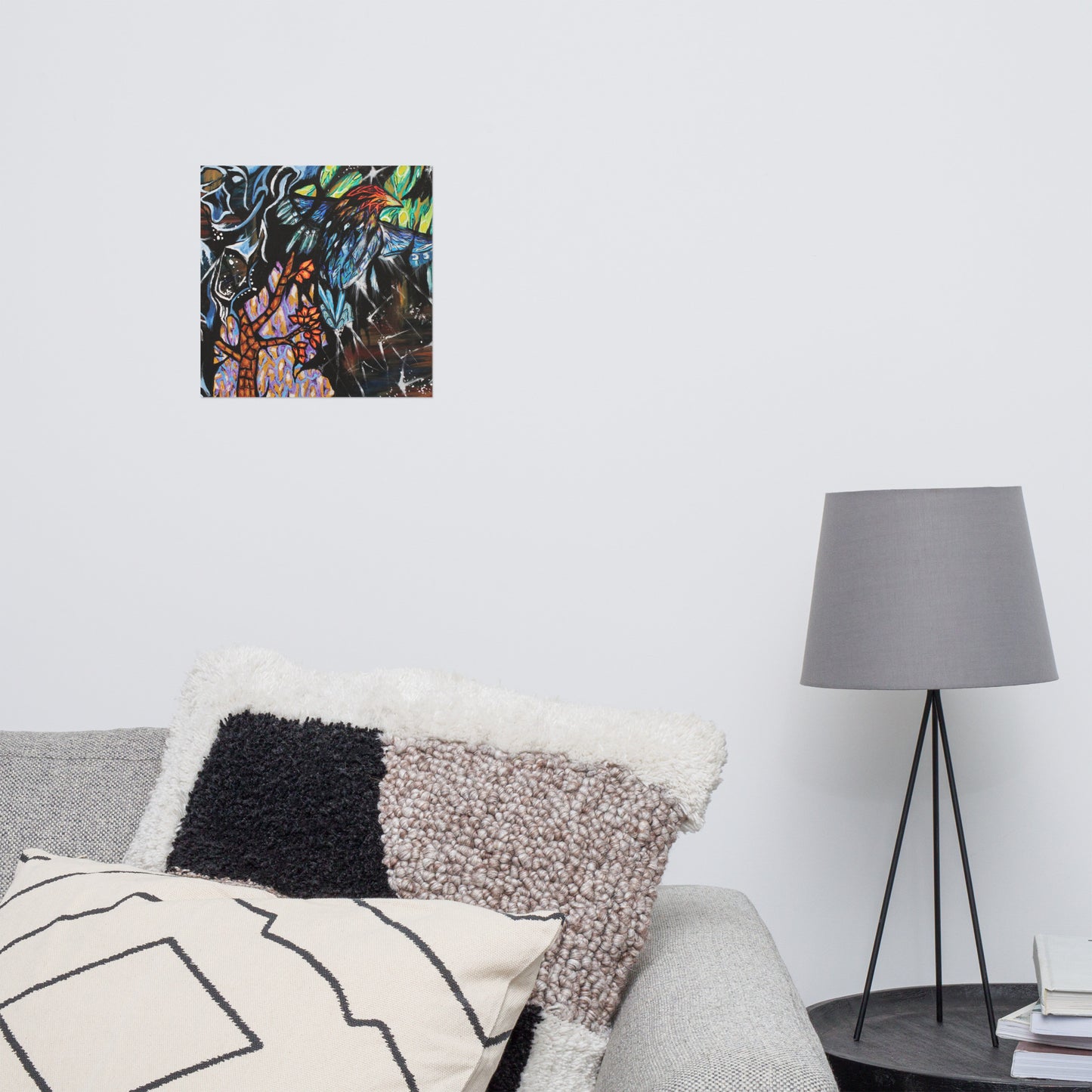 Mosaic Bird Matte Poster