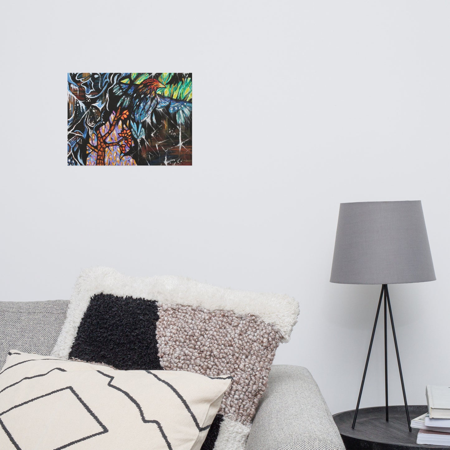 Mosaic Bird Matte Poster