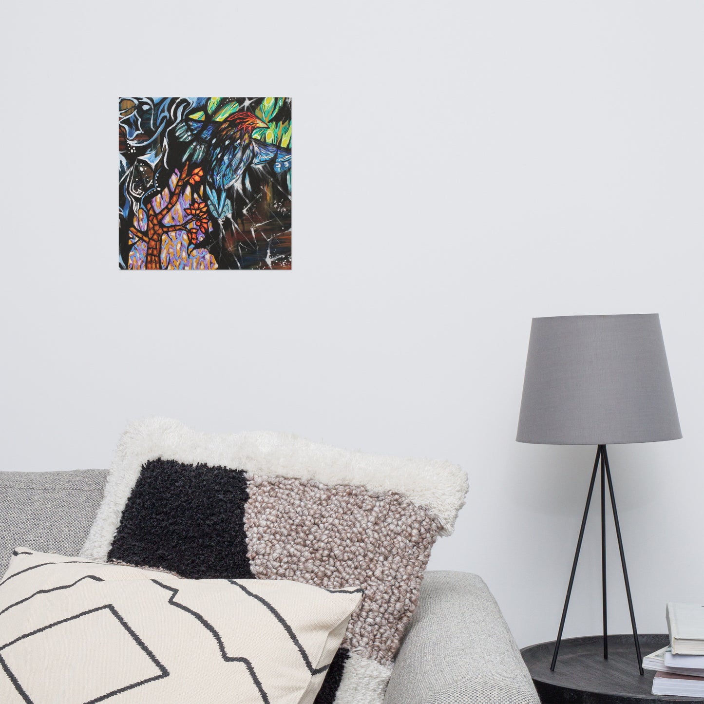 Mosaic Bird Matte Poster