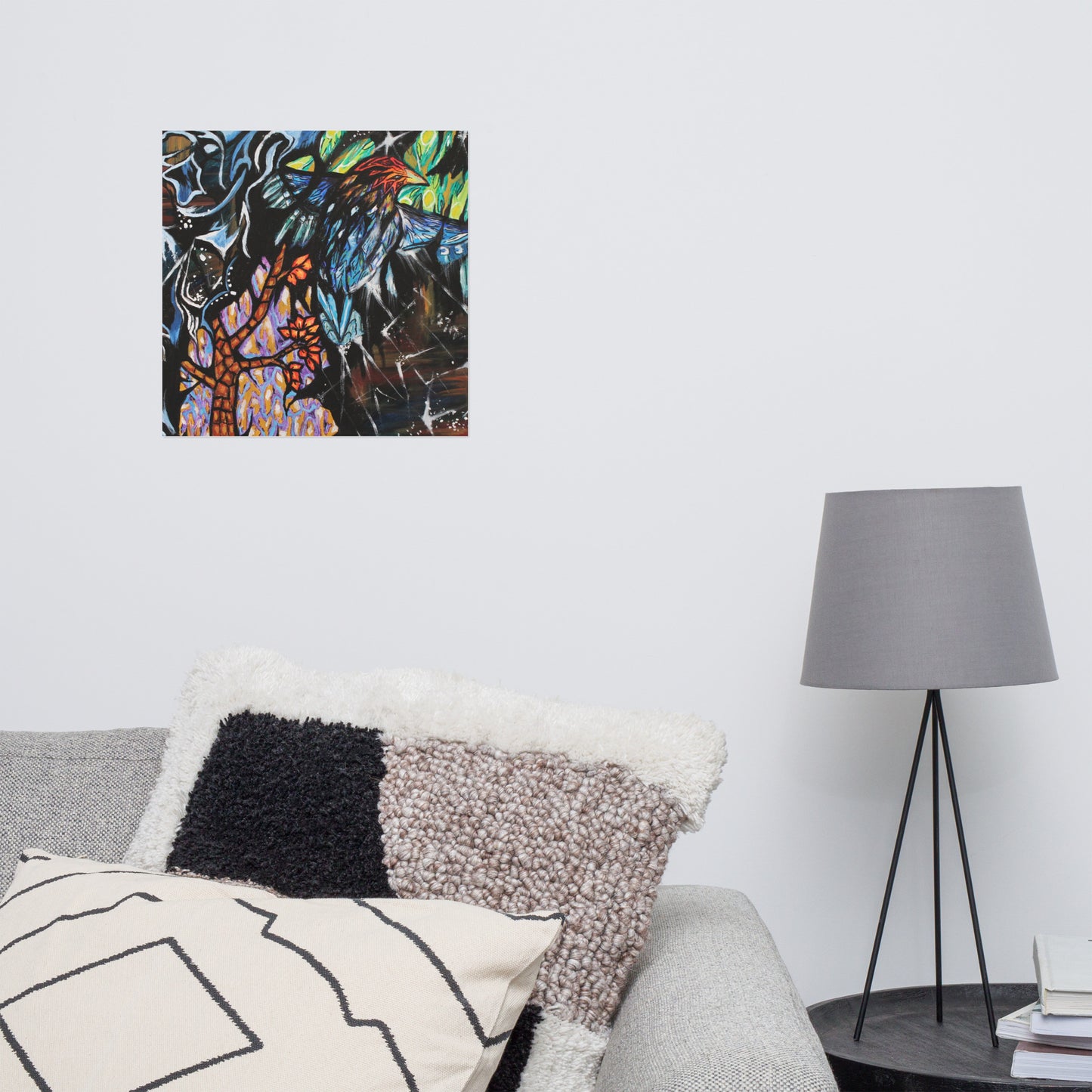 Mosaic Bird Matte Poster