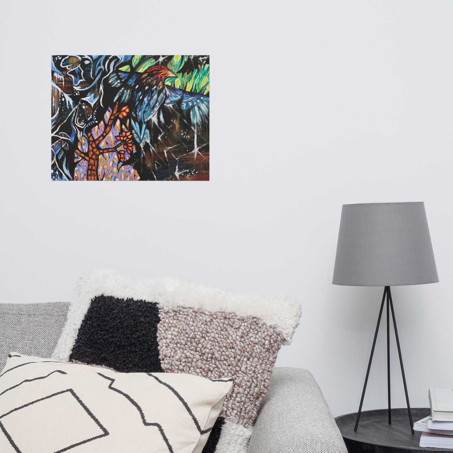 Mosaic Bird Matte Poster