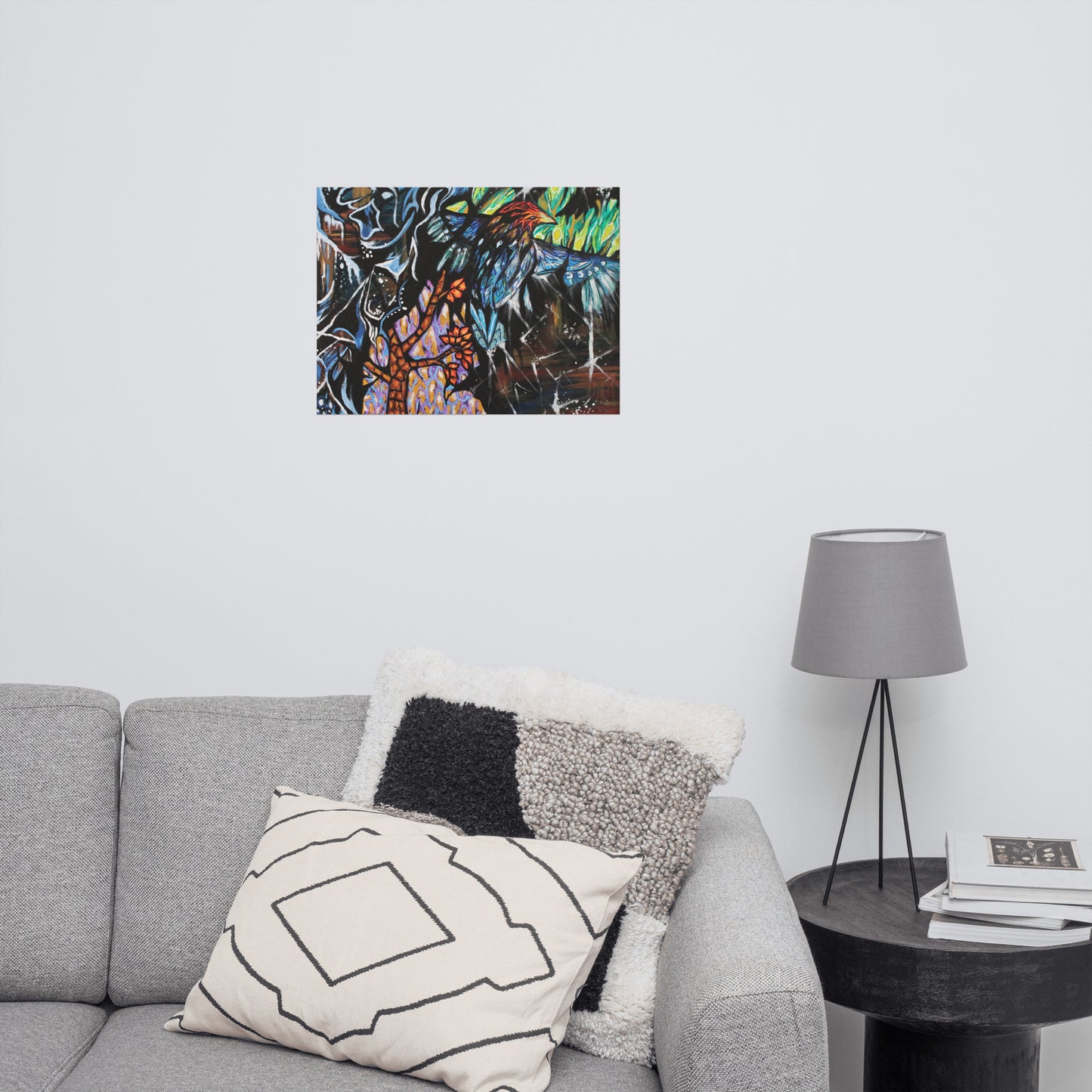 Mosaic Bird Matte Poster