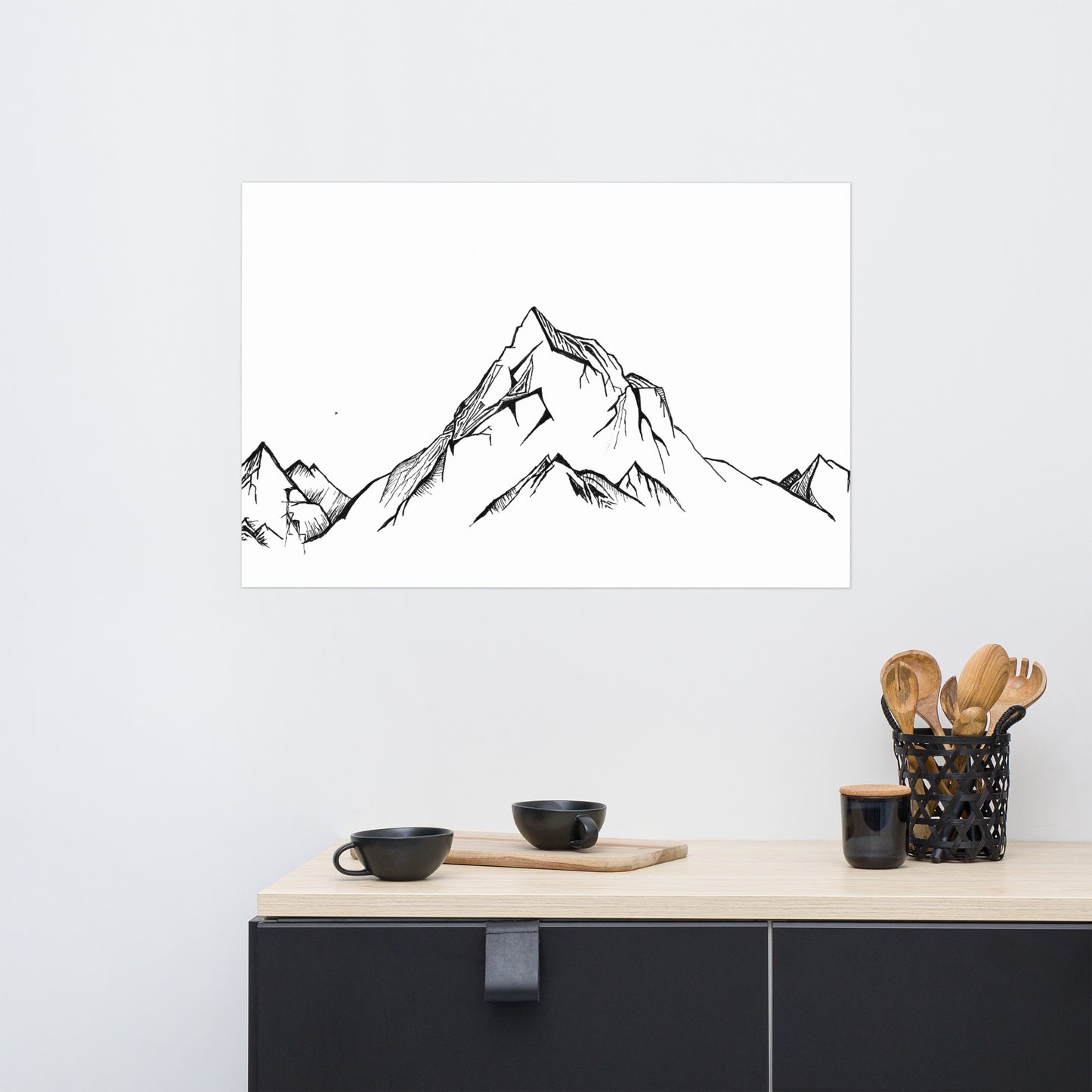 Simple Mountains Matte Poster