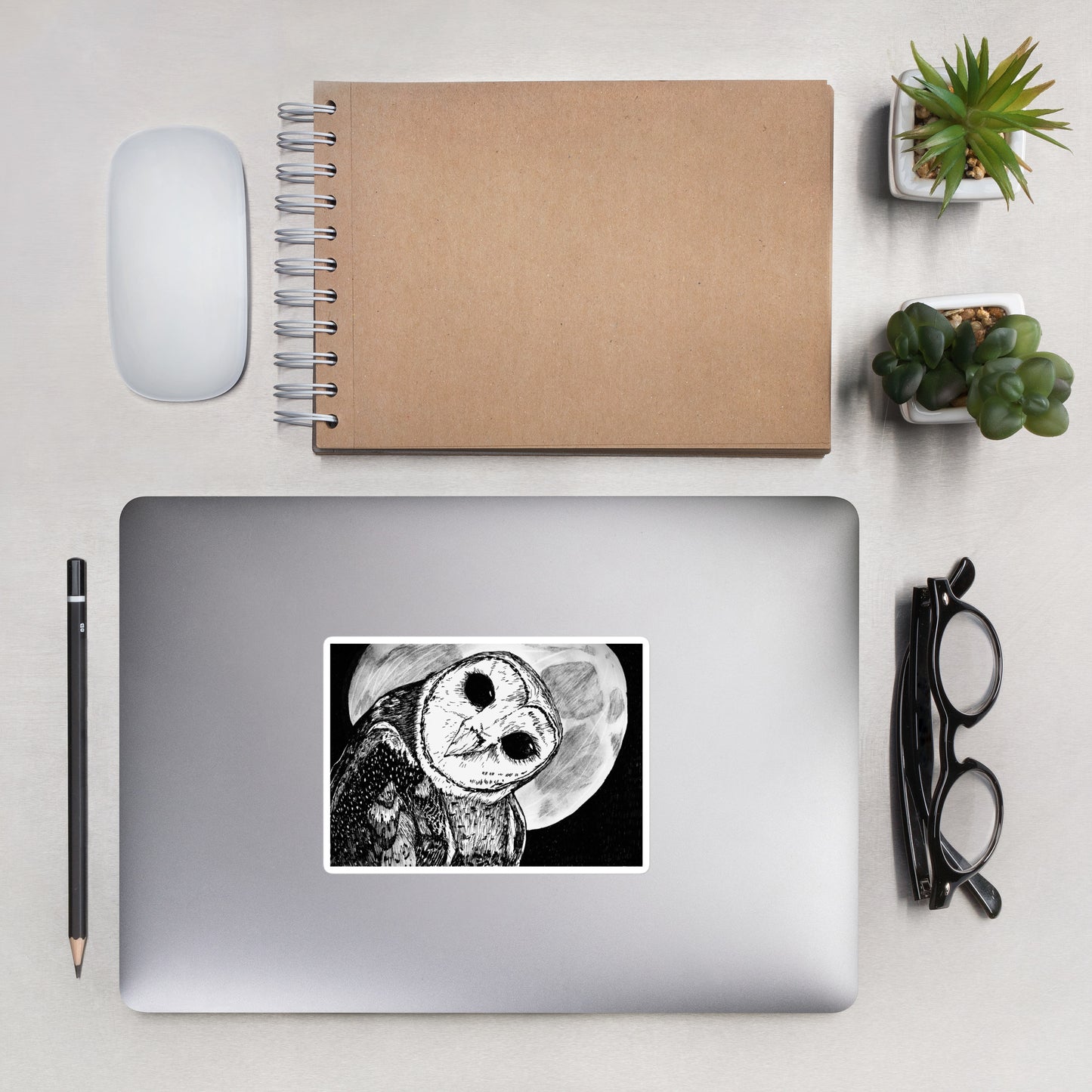 Moon Owl Sticker