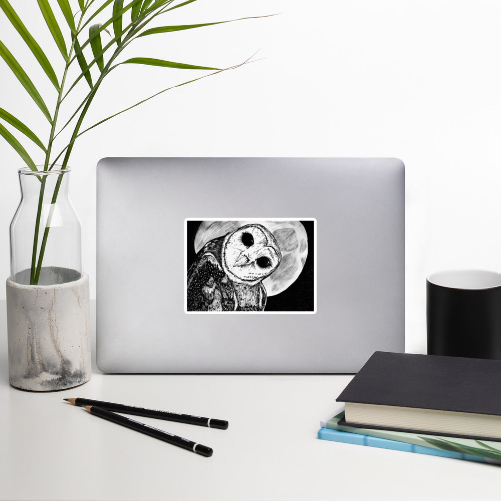 Moon Owl Sticker