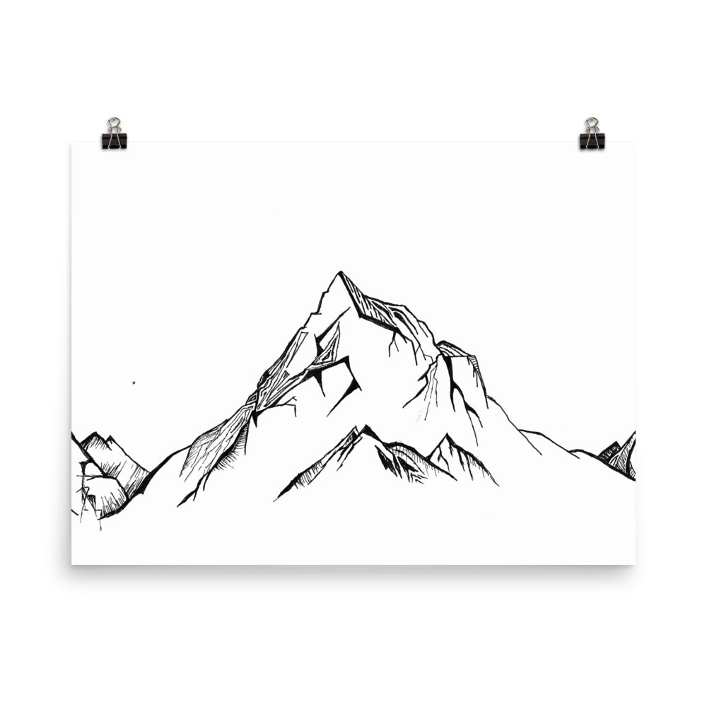 Simple Mountain Photo paper poster