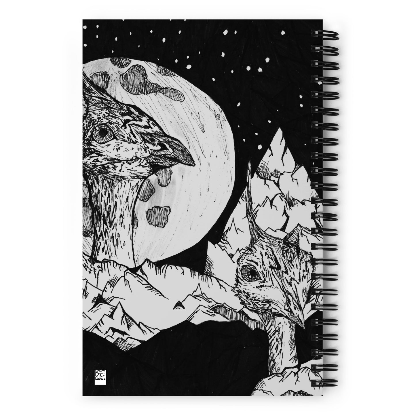 Tinamou Moon Spiral notebook