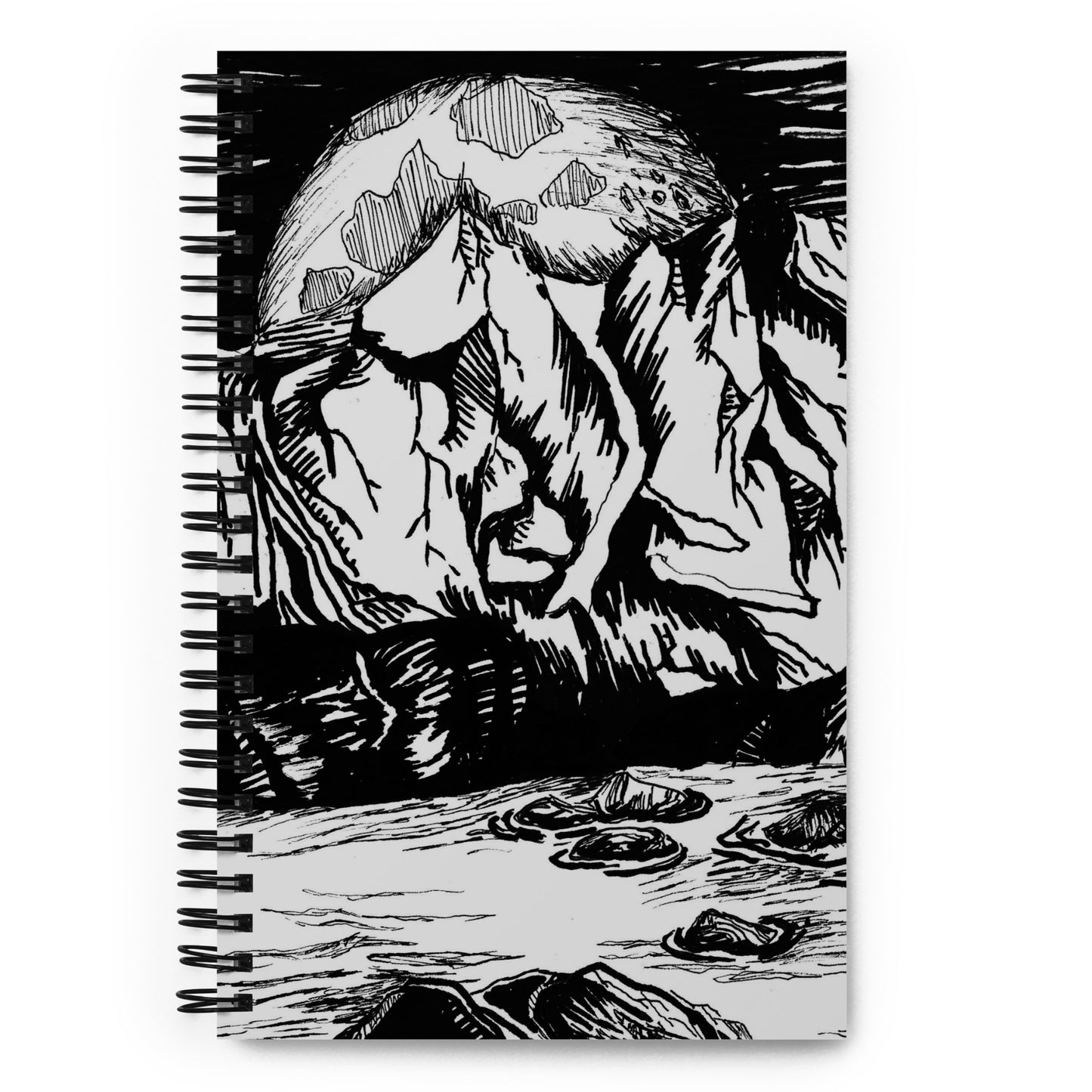 Moonlight Mountains Spiral notebook