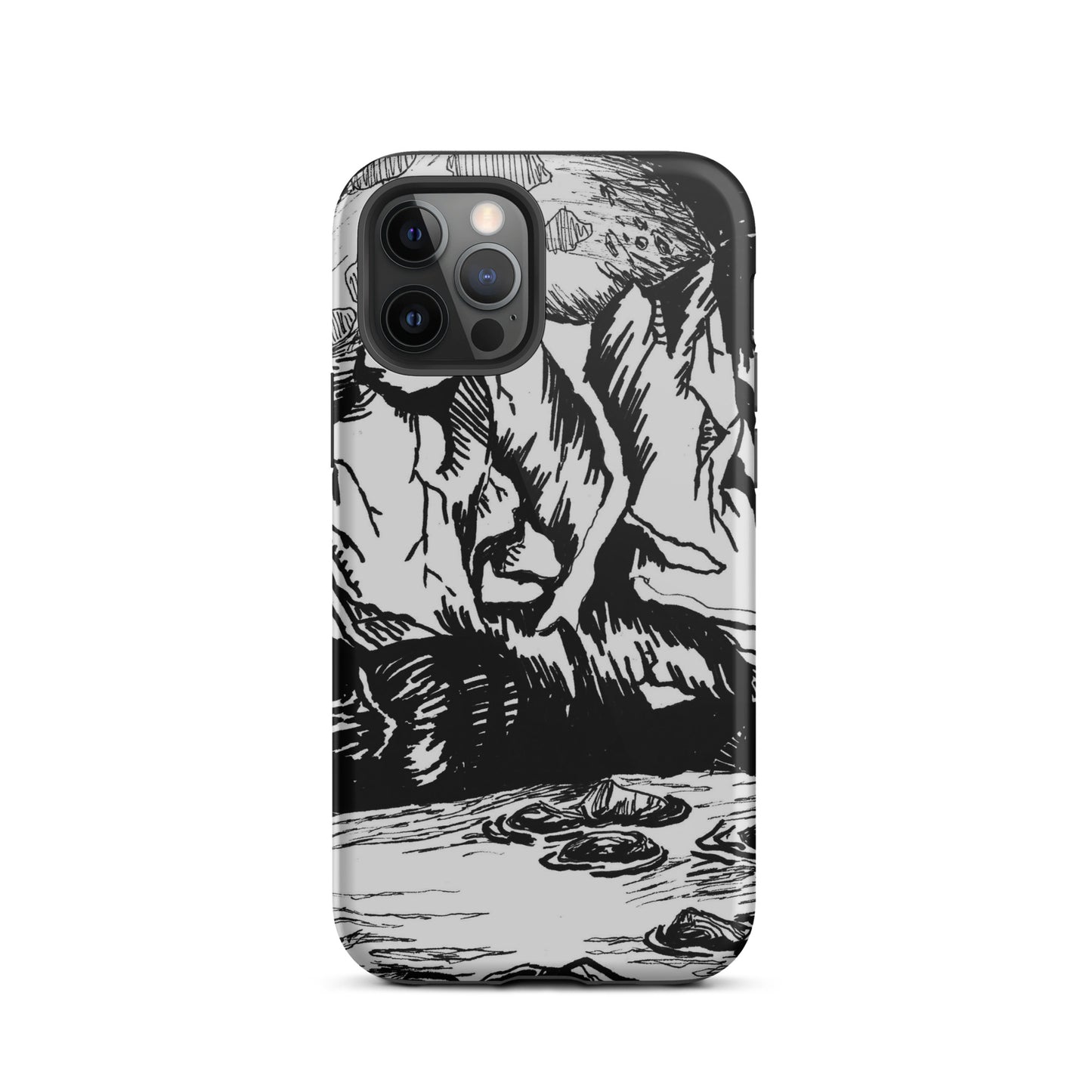 Moonlight Mountains Tough iPhone case