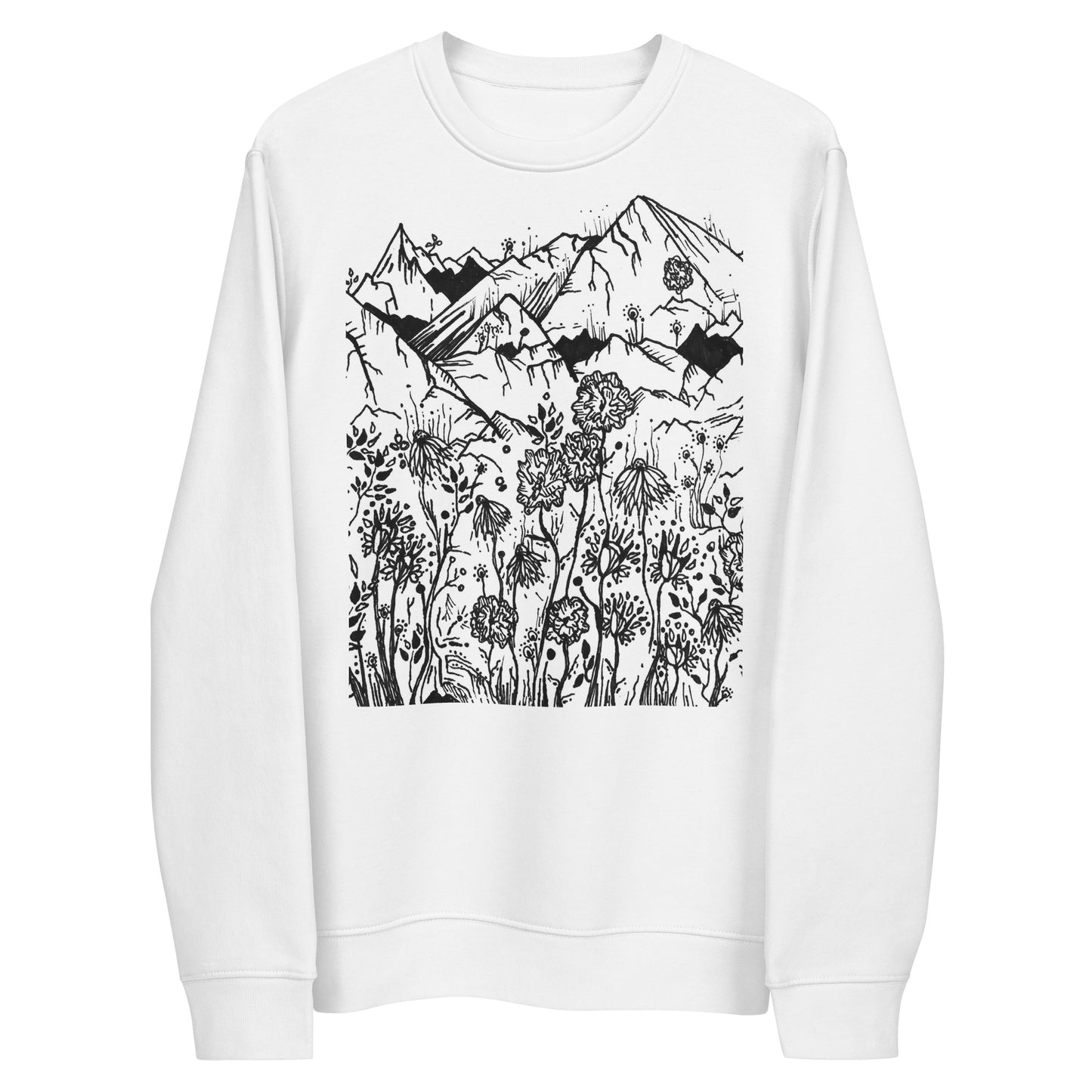 Wildflower Mountains Unisex eco sweatshirt
