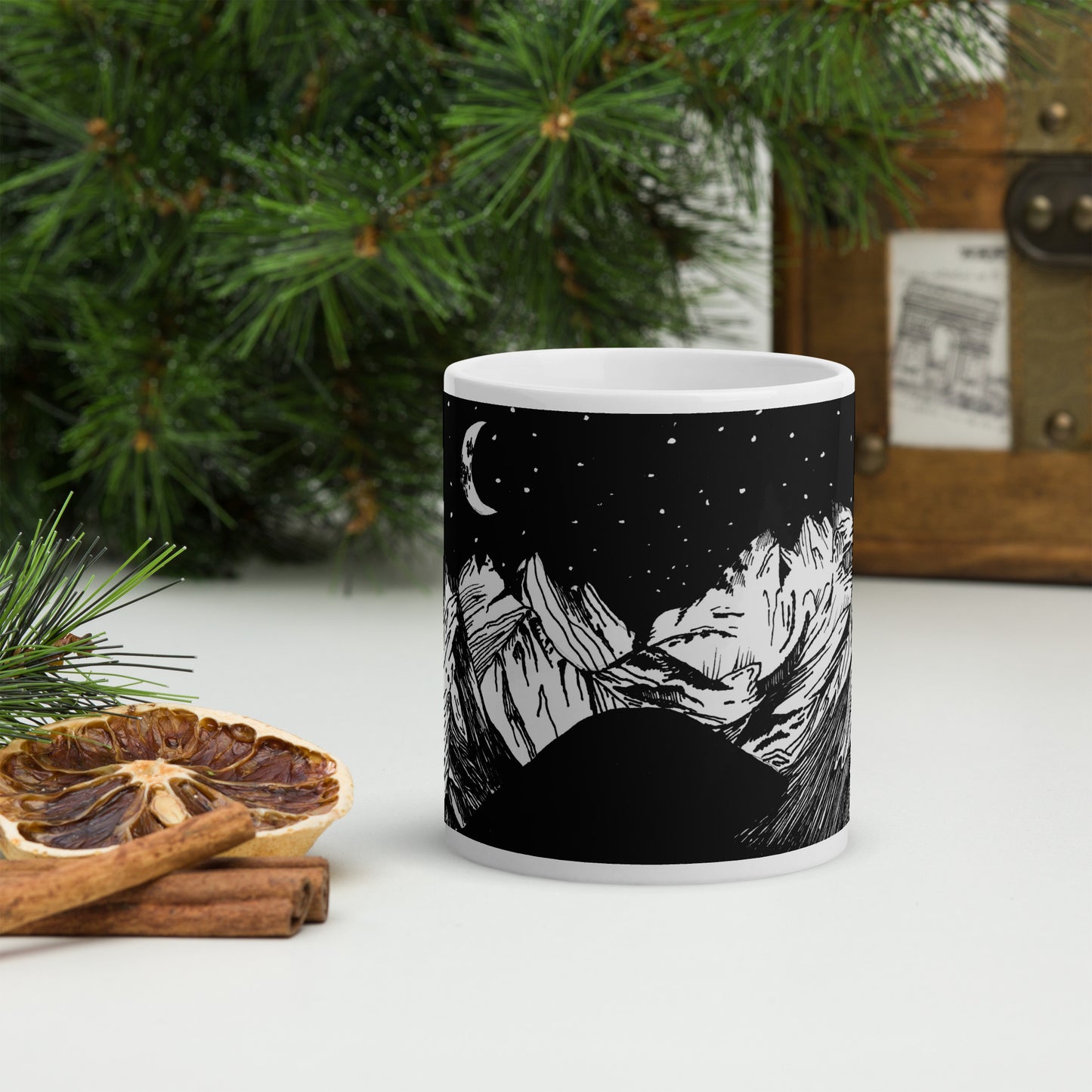 Lofoten Views White glossy mug