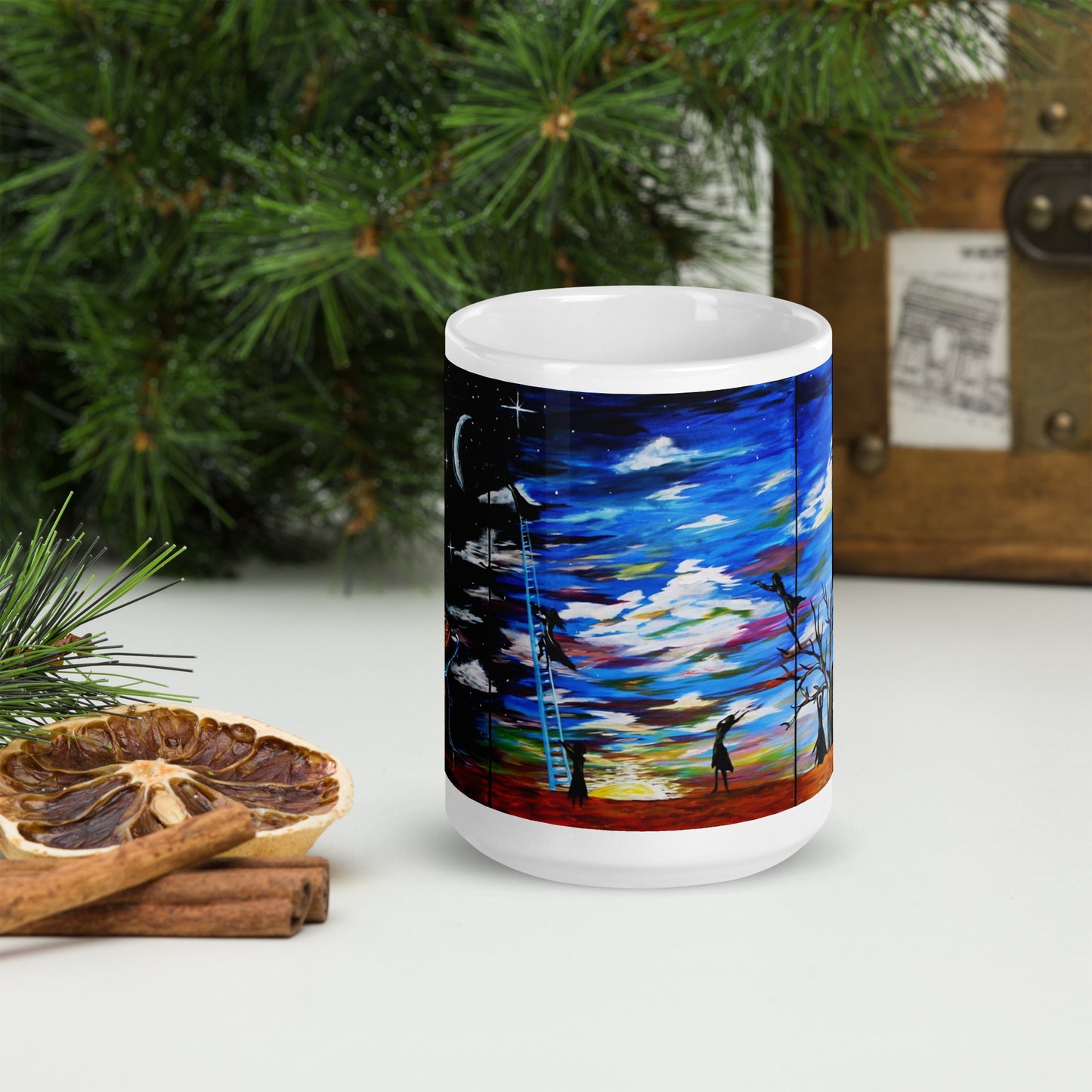 Day White glossy mug