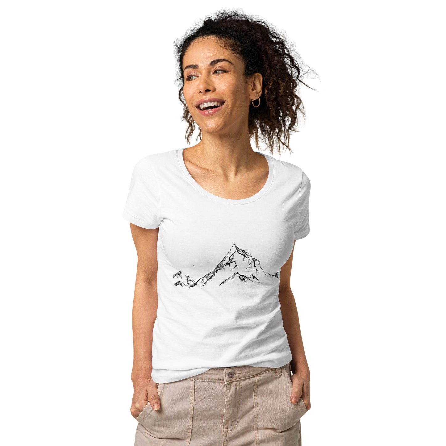 Simple Mountains Women’s basic organic t-shirt