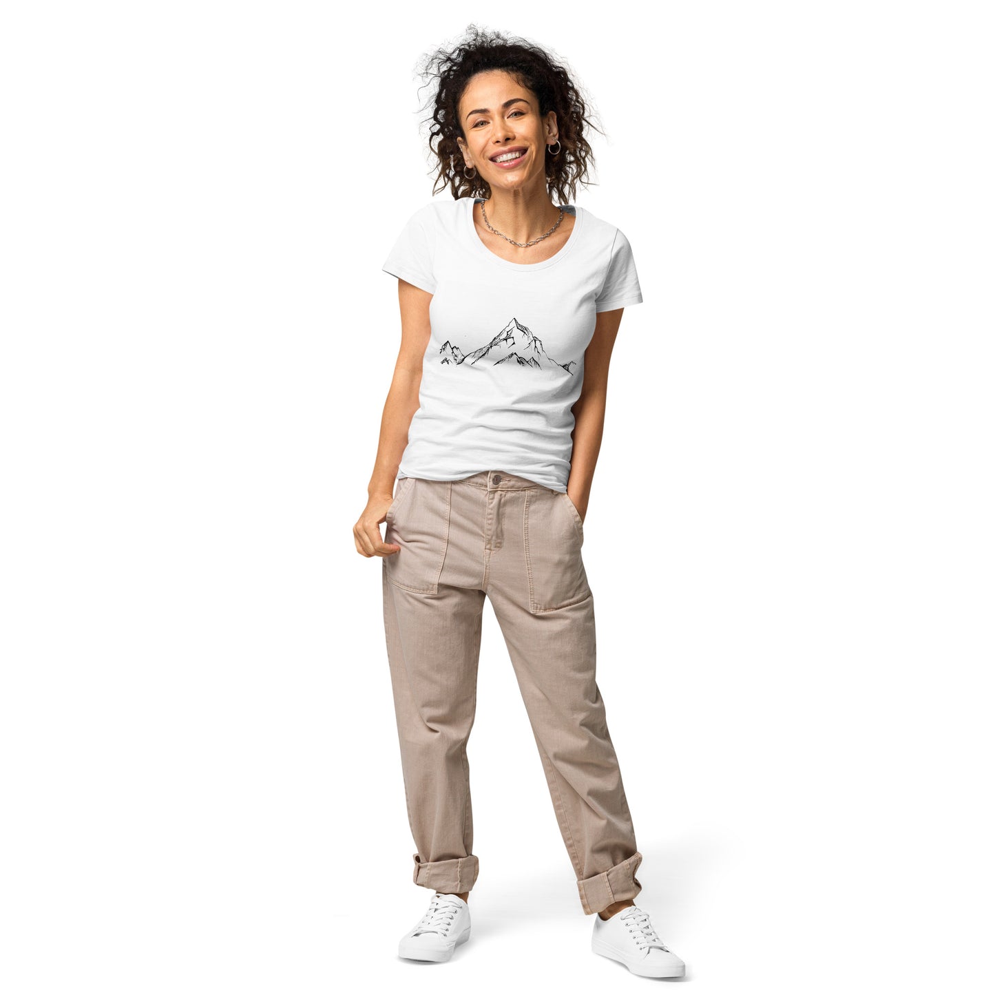 Simple Mountains Women’s basic organic t-shirt