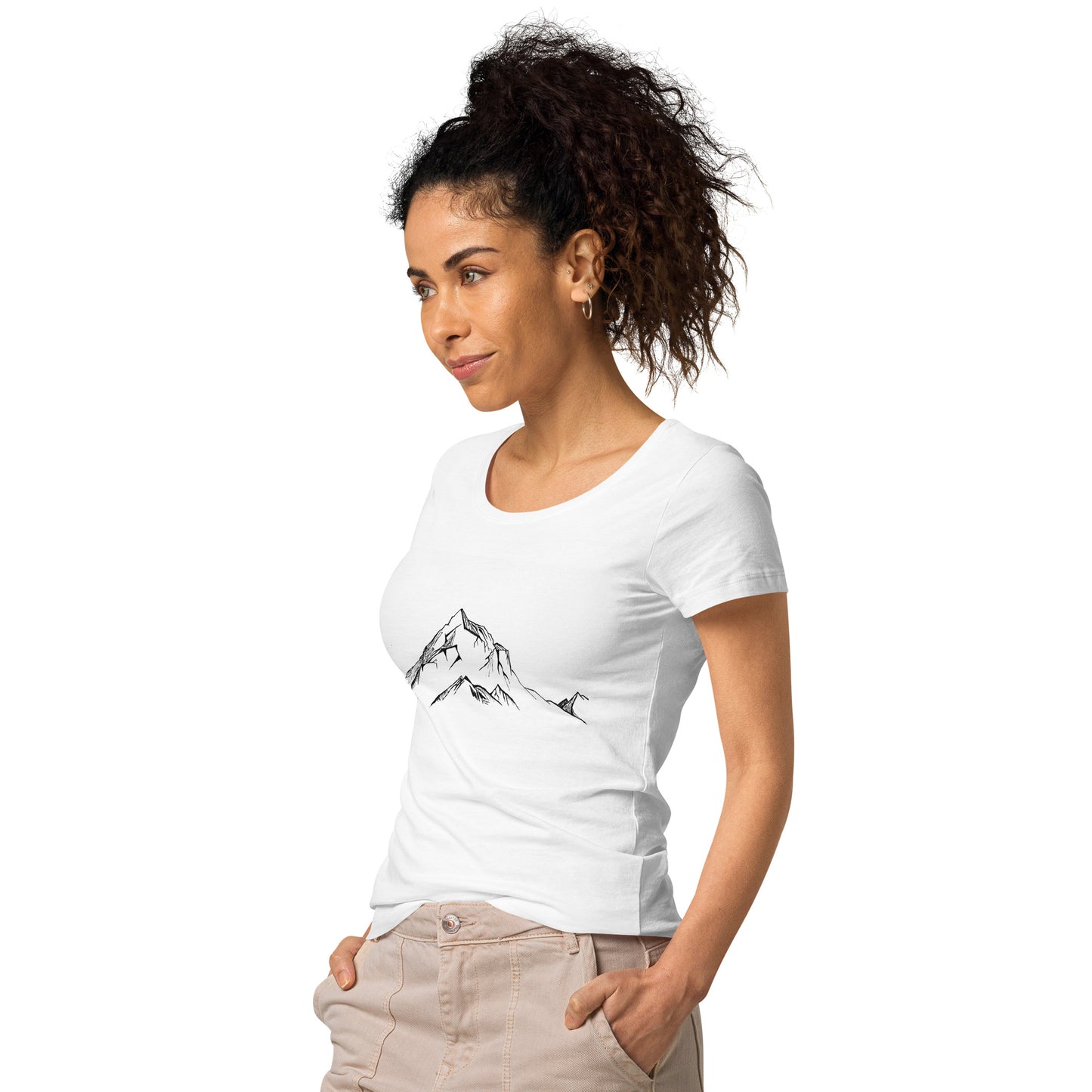 Simple Mountains Women’s basic organic t-shirt