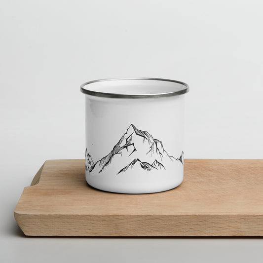 Simple Mountains Enamel Mug