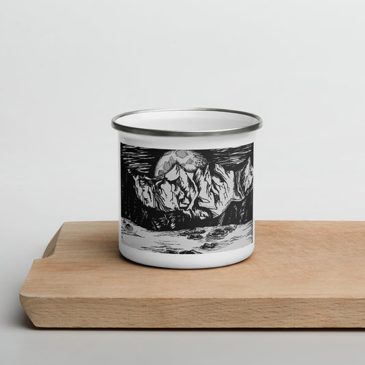 Moonlight Mountains Enamel Mug