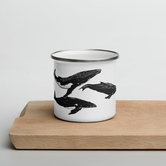 Humpback Migration Enamel Mug