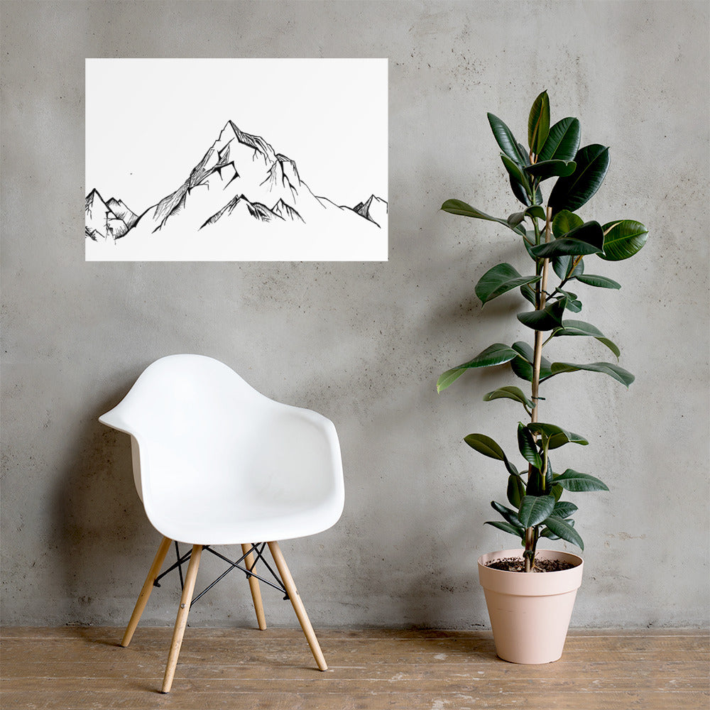 Simple Mountains Matte Poster
