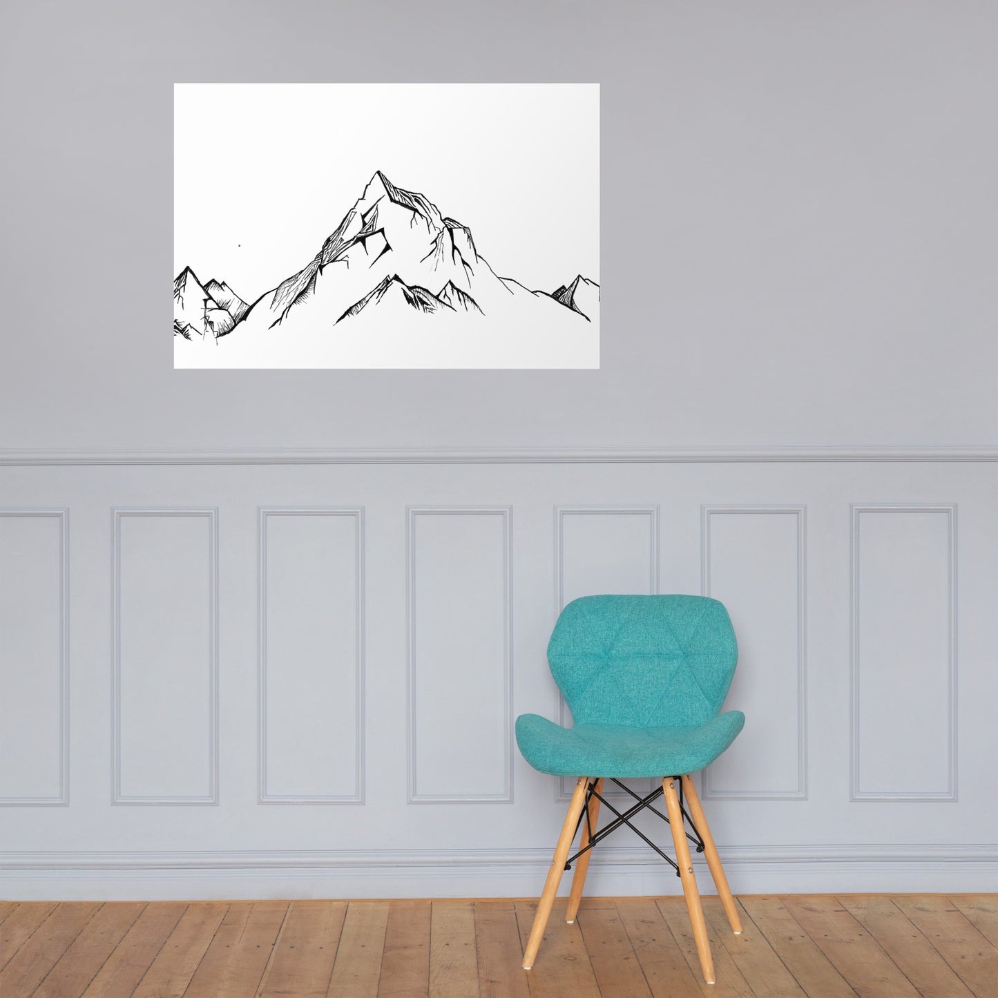 Simple Mountains Matte Poster