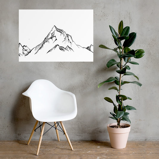 Simple Mountains Matte Poster