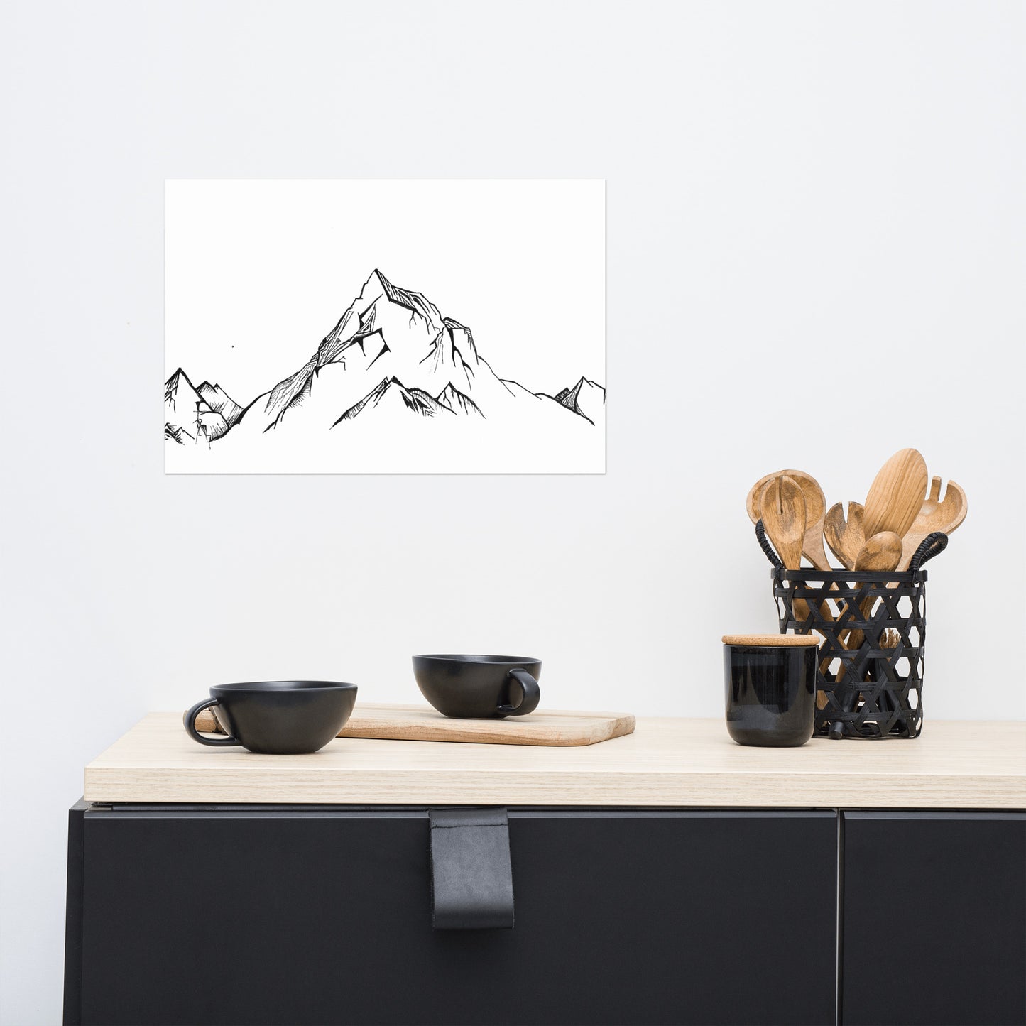 Simple Mountains Matte Poster