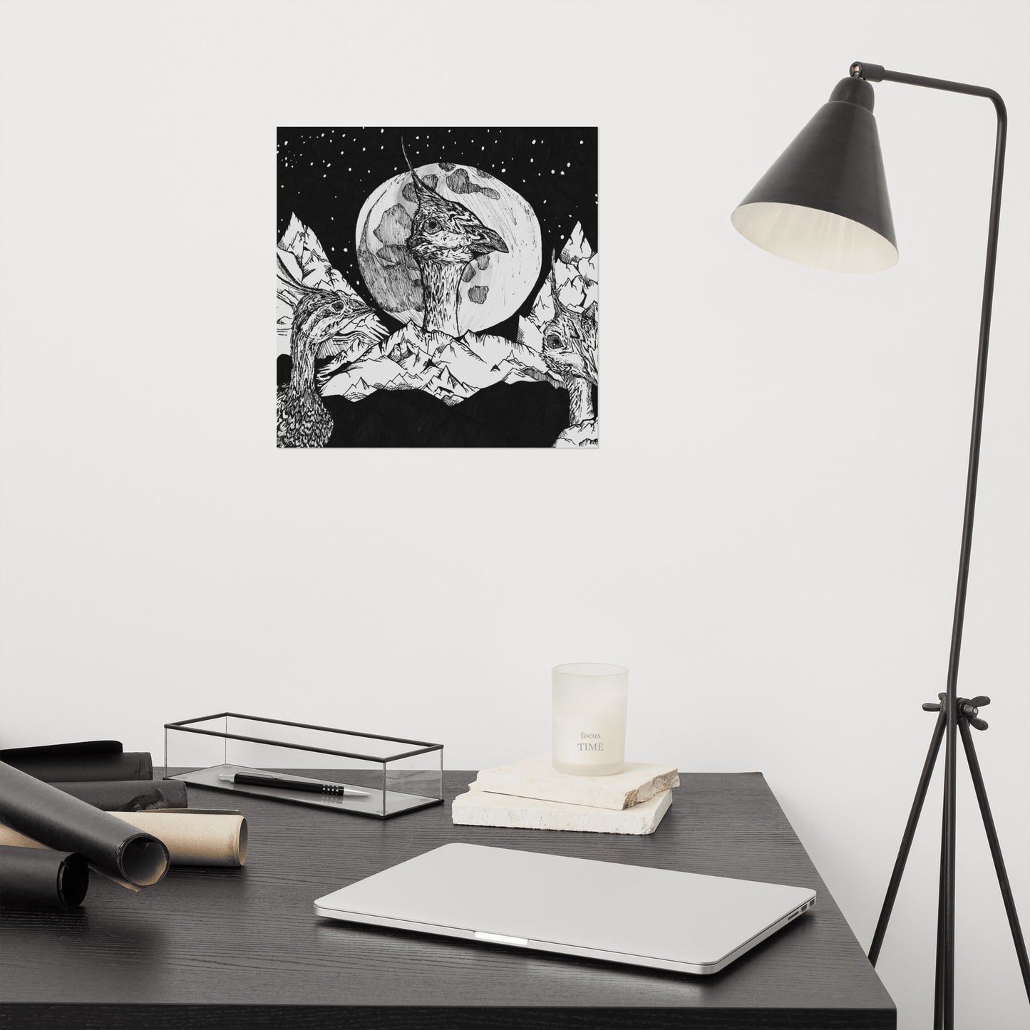 Tinamou Moon Matte Poster