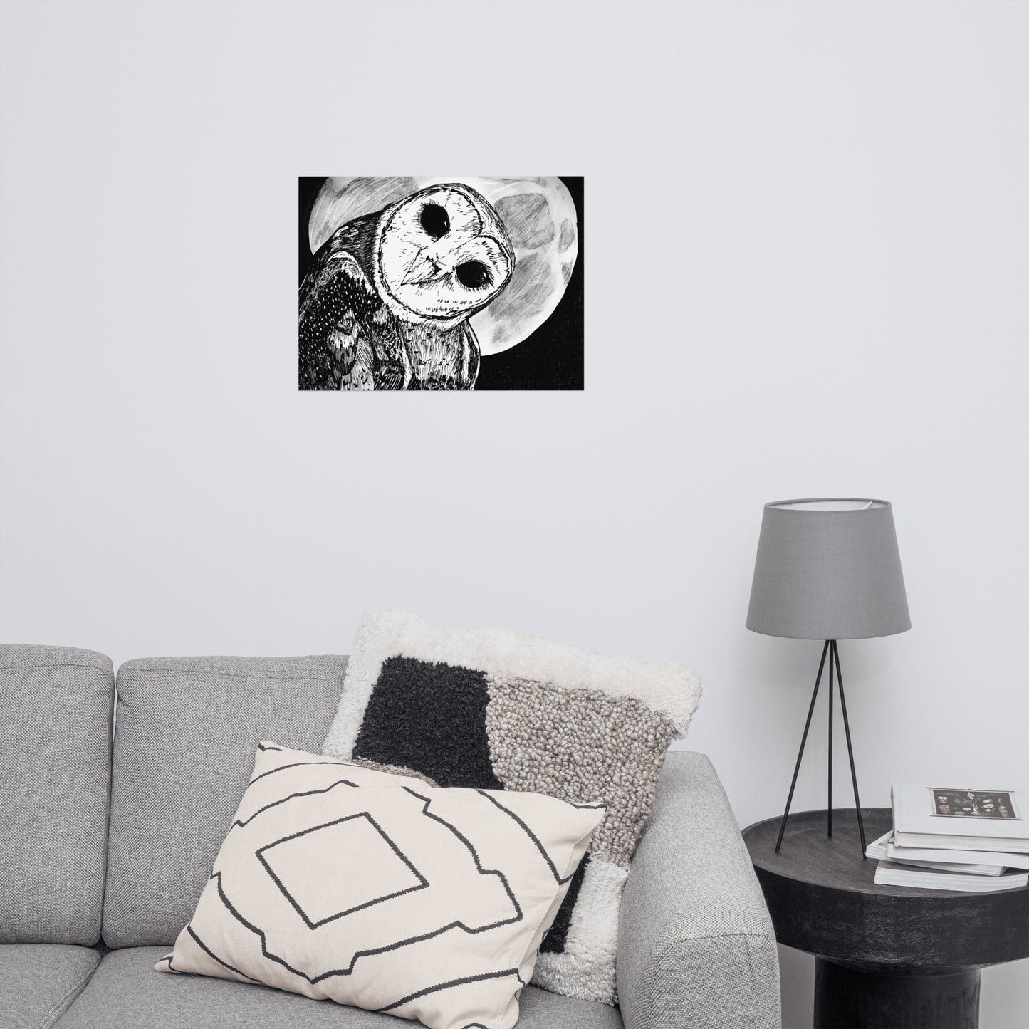 Moon Owl Matte Poster