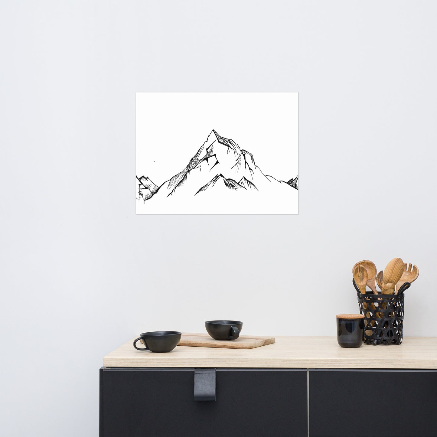 Simple Mountains Matte Poster
