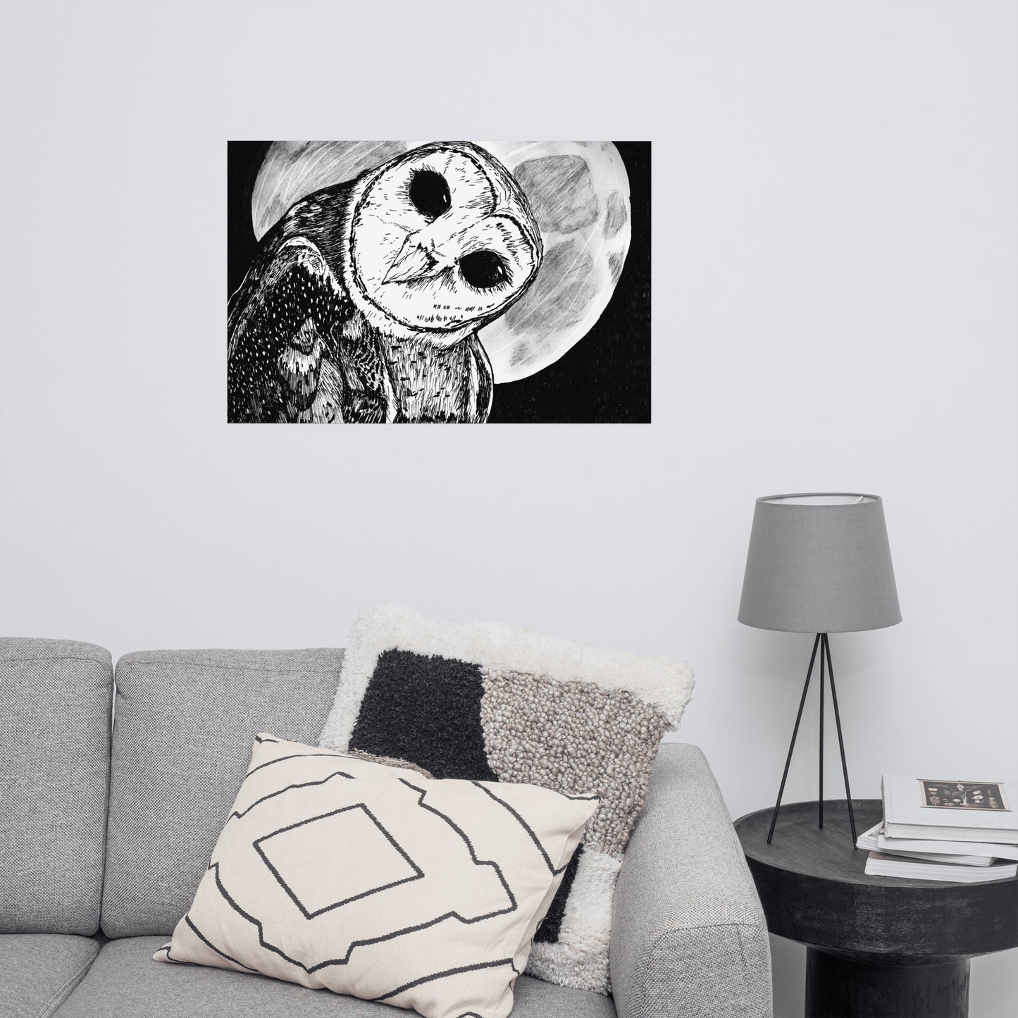 Moon Owl Matte Poster