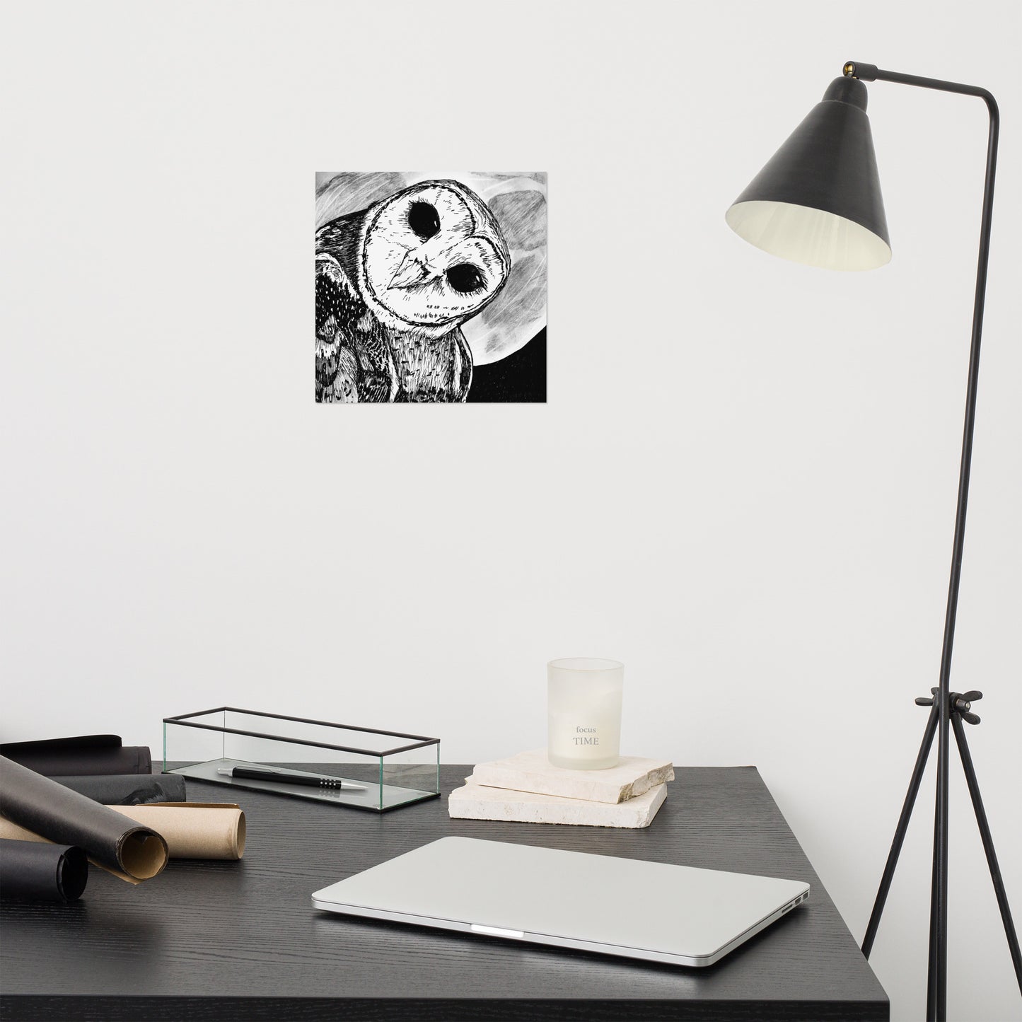 Moon Owl Photo paper poster