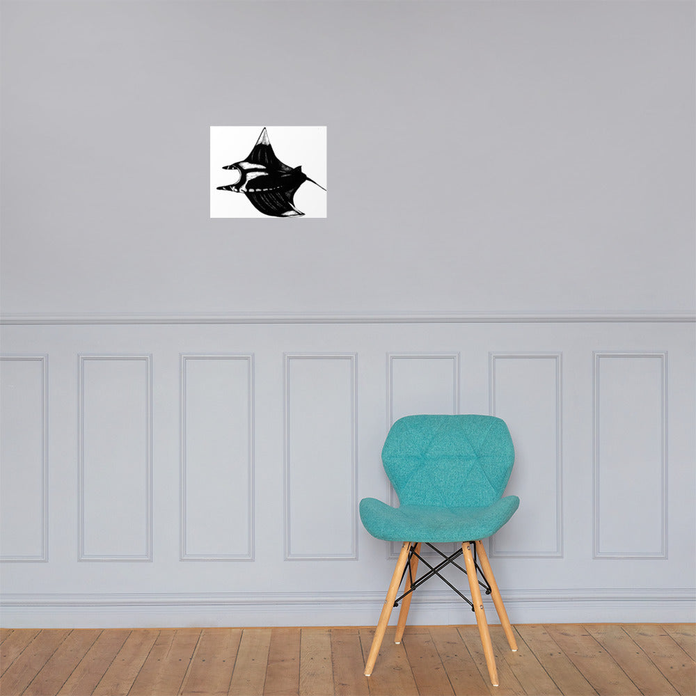 Manta Ray Photo paper poster