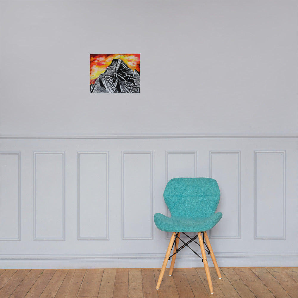 Fiery Mountain Photo paper poster