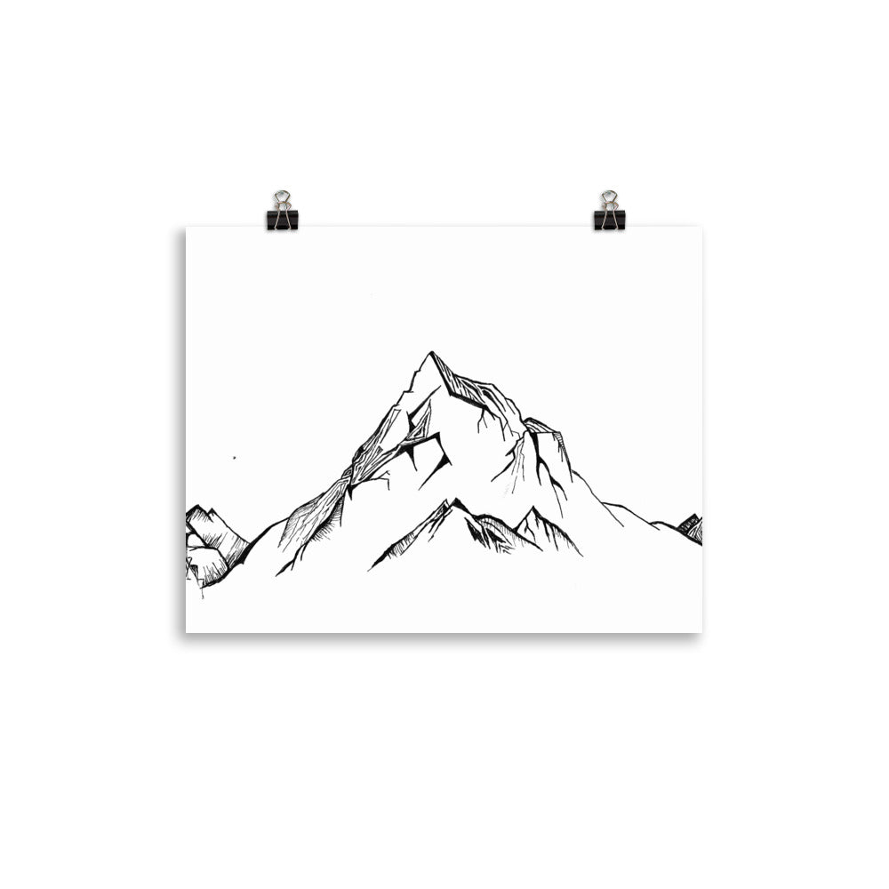 Simple Mountain Photo paper poster