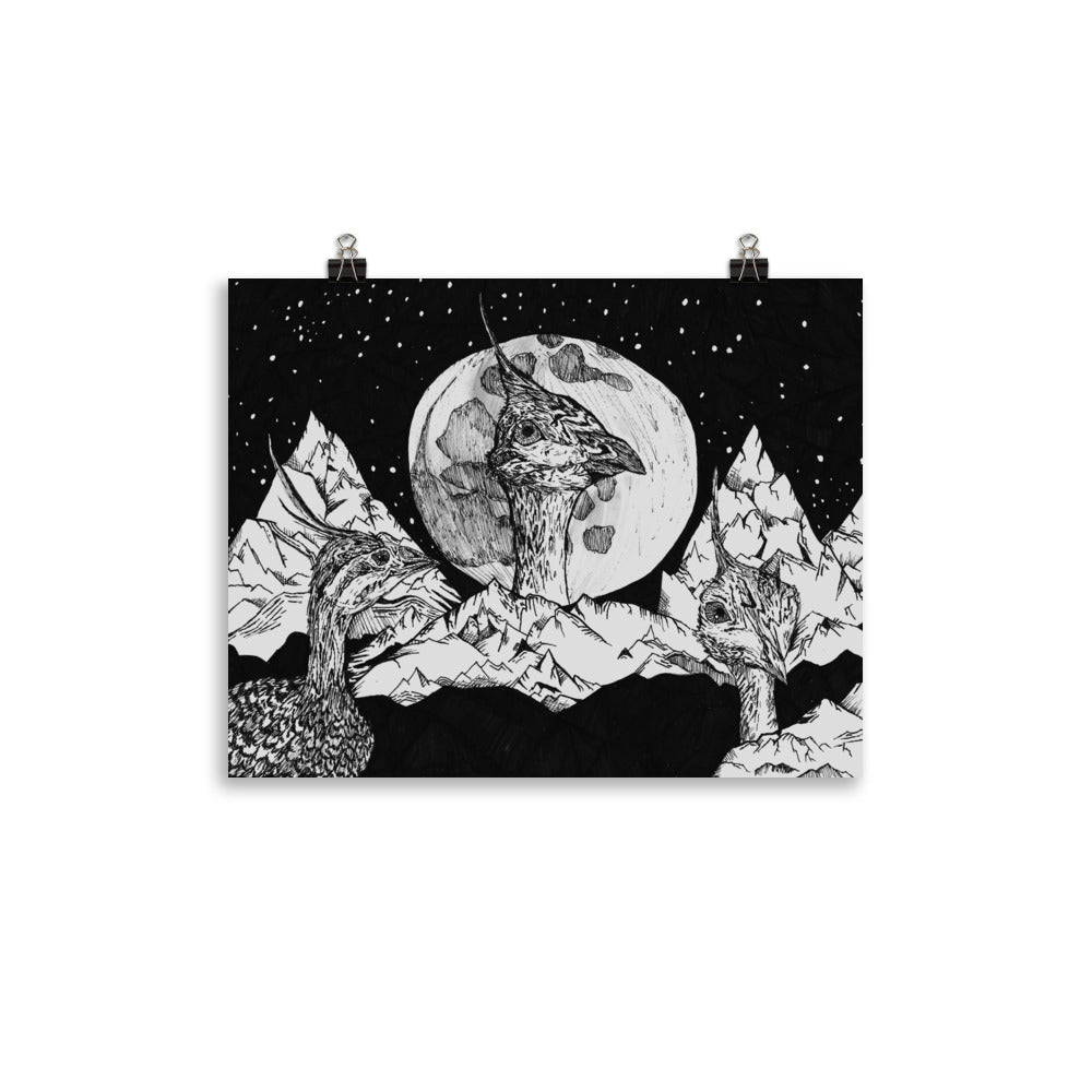 Tinamou Moon Photo paper poster