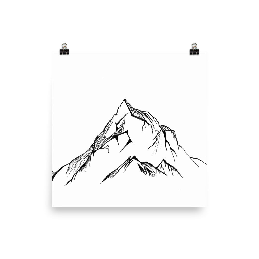 Simple Mountain Photo paper poster