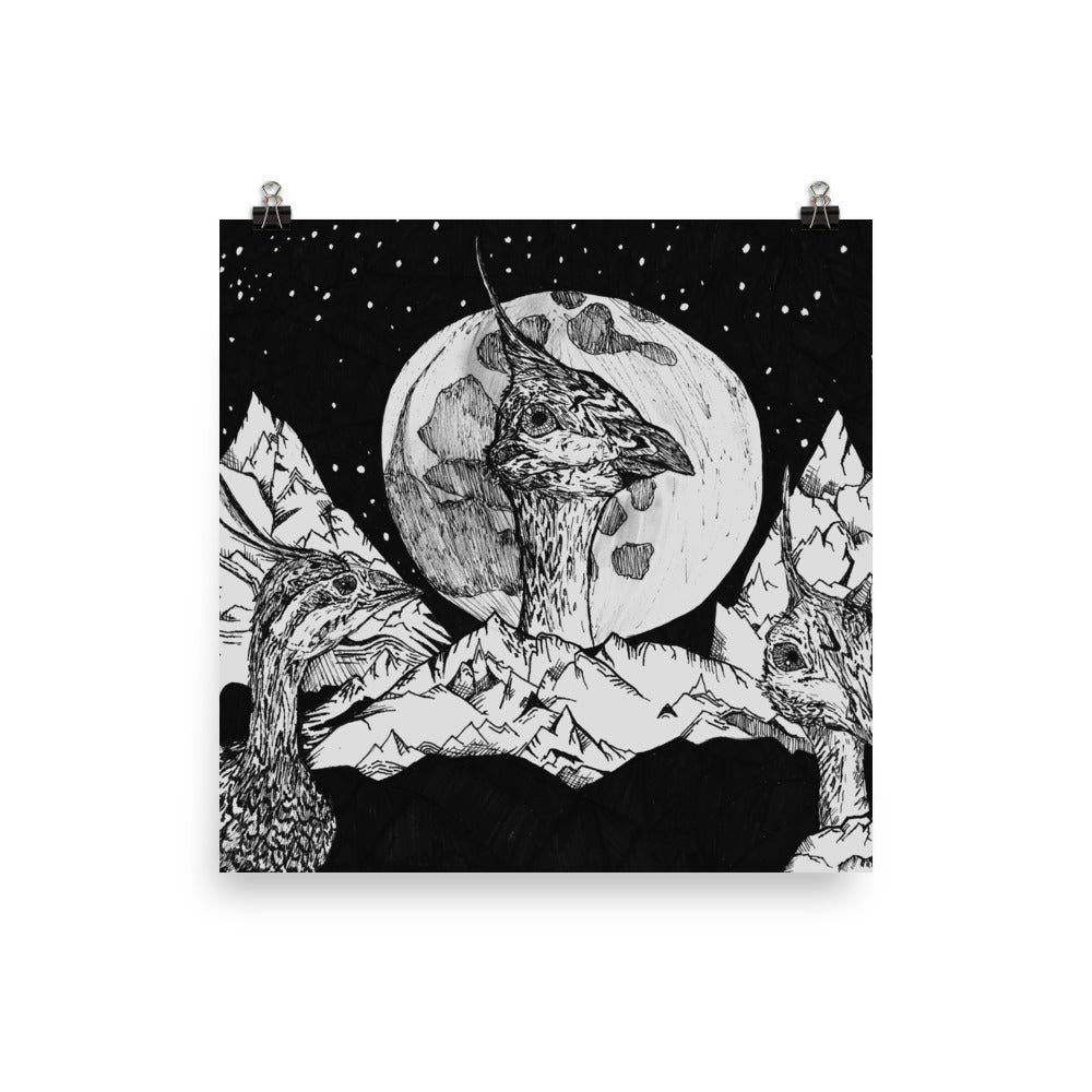Tinamou Moon Photo paper poster